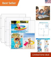 30-Pack 4x6 Photo Sleeves for 3-Ring Binders - Archival-Safe Clear Display