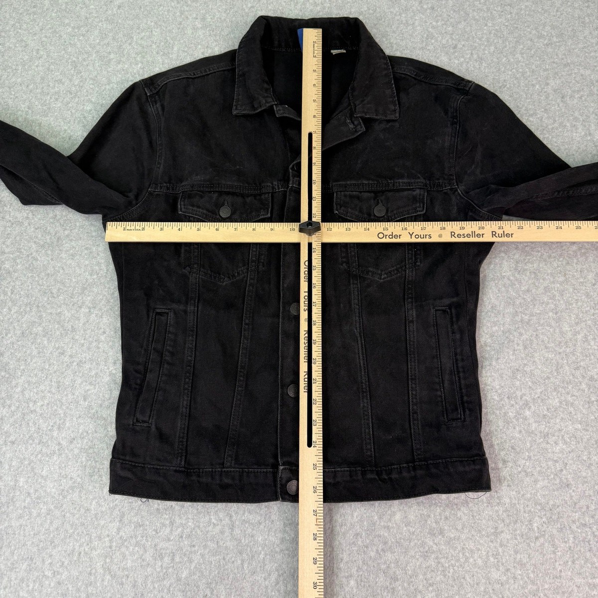 Post Malone Denim Jacket Men's Size Large Black H&M Limited