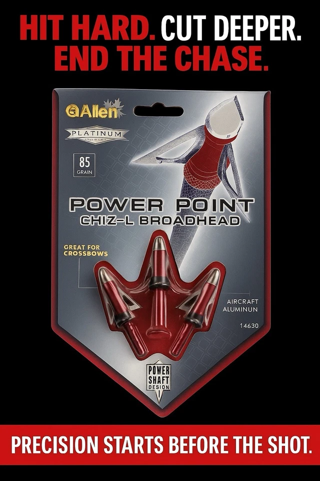 🔥 Fixed Blade 85 Grain Broadheads – Power Point Chiz-L Design 🔥 - Image 2 of 4