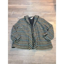 Elana by tanner size 20 womens tweed silk color block open front blazer