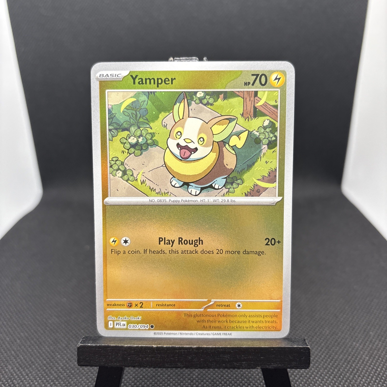 Reverse Holo Yamper 030/094 Common ME02: Phantasmal Flames M/NM Pokemon TCG