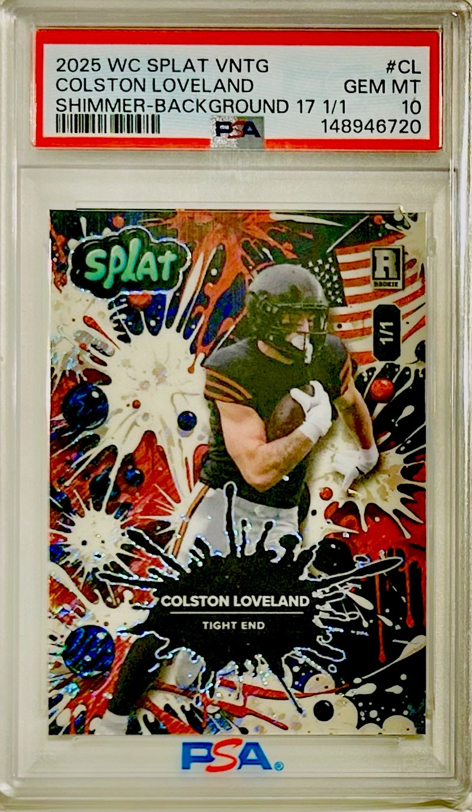 Colston Loveland Wild Card Splat Hobby Jumbo Vintage #CL Diagonal Shimmer Foil-Background 17 1/1