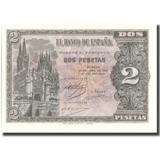 [#214109] Banknote, Spain, 2 Pesetas, 1938, 1938-04-30, KM:109a, UNC