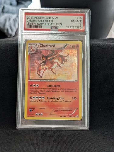 Charizard Holo 2013 Pokemon B & W  Legendary Treasures #19 PSA 8
