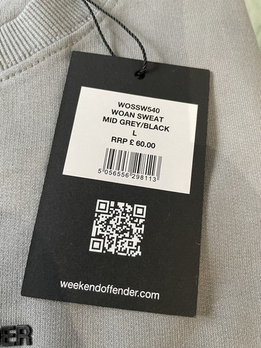Weekend Offender Sweatshirt. Grey Large rrp £60 - Picture 3 of 4