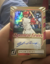 Panini 2026 Donruss Dylan Crews Signature Series Gold Auto SS-DC /10 Nationals