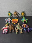 Lot Of 8 Vintage TMNT Teenage Mutant Ninja Turtles Action Figures 1980s & 1990s
