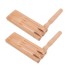 2 Pcs Wood Noise Maker Double Row Ratchet for Birthday And Sports