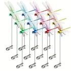 12 Pack Dragonfly Clip Fake Plastics Dragonflies for Garden & Yard & Hat Decor
