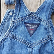 Lot Of 5 Osh Kosh Baby Overalls 18 Month's 6 Mo. 9 Mo. 3 Mo. Vestbak EUC nice!