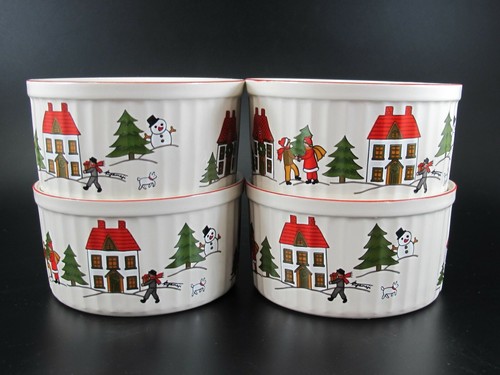 The Joy of Christmas Jamestown RAMEKINS Set of 4 Holiday in Box New - Picture 1 of 7