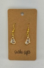 Handmade woman dangle Earrings Heart Charms Gift Black Friday Hypoallergenic