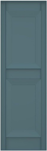 Easy-Install Wedgewood Blue Vinyl Shutters - 12" Wide, 43" Tall Raised Panels - Picture 7 of 22