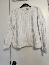 St. John's Bay Women's Vintage White Sweater Pullover Size L