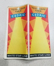 1920's White Star Lines- S.S Cedric Cabin & Deck Layouts- To Europe Cabin- UK
