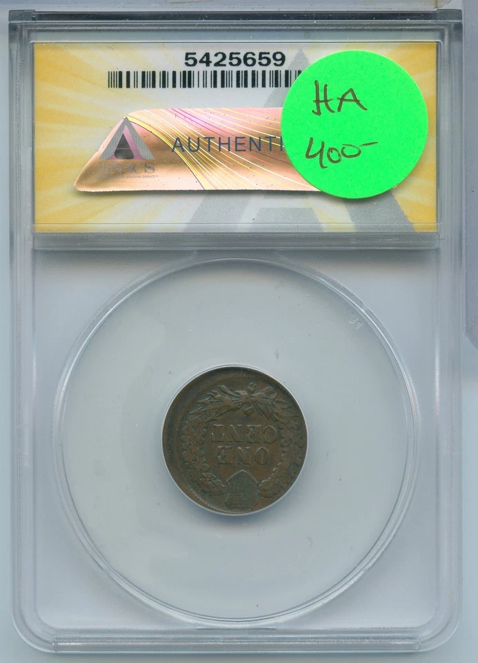 1895-P Indian Head Cent Error Struck 10% Off Center ANACS VF30 Penny- SS993 - Image 2 of 2