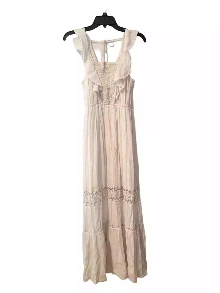 Maxi Vestido Mossimo Fairy Talla XS Encaje En Niveles Cottagecore Boho Volantes Caprichoso Foto 2 de 4
