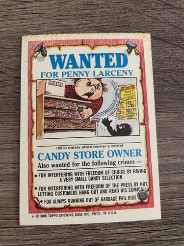 1986 Garbage Pail Kids Series 3 U-Pick Very good/excellent condition - Picture 82 of 168