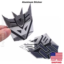 Aluminum Transformers Autobots Sticker | Optimus Prime Or Decepticon Decals