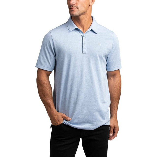 2021 TravisMathew The Zinna Golf Polo Heather Light Blue Large for sale online | eBay