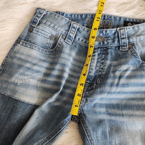 Rock & Roll Cowgirl Damen Tall 26x34 Patchwork Distressed Denim Jeans Raw Hem - Bild 8 von 13