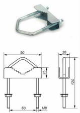 Schelle Mastschelle OZ-60 M8 für 60mm Durchmesser Masten