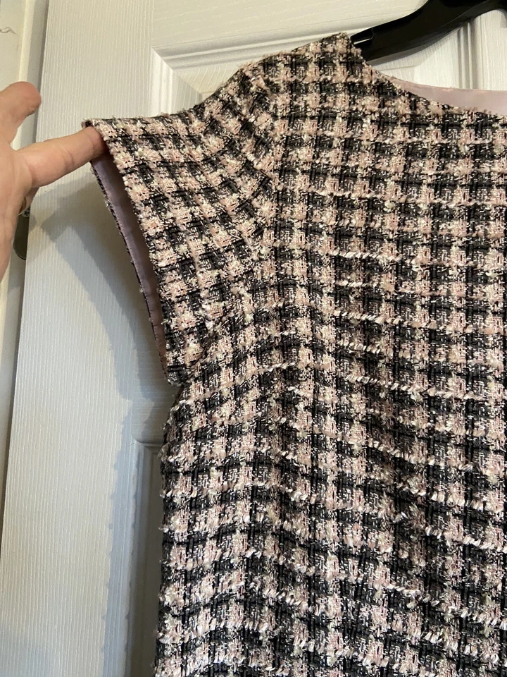 Vestido recto de punto pata de gallo rosa ciruela de Chadwick de colección talla 14 Foto 4 de 4