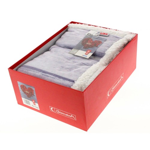 Coperta Plaid Invernale di Pile Biancaluna Miss Terry morbida 125x150 cm - Picture 21 of 32