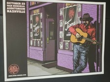 RYAN ADAMS Nashville numéroté #/300 2012 affiche tournée cardinaux lithographie print