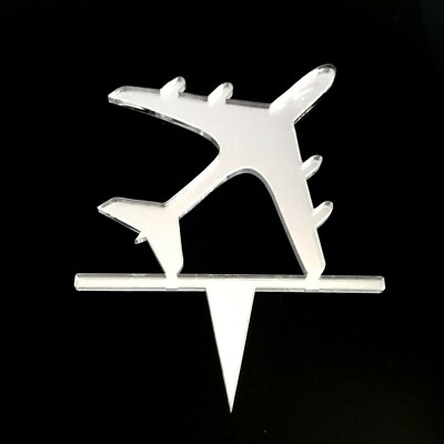 Flugzeug geformte Kuchen & Cupcake Topper, viele Farben & Größen, einfach oder graviert