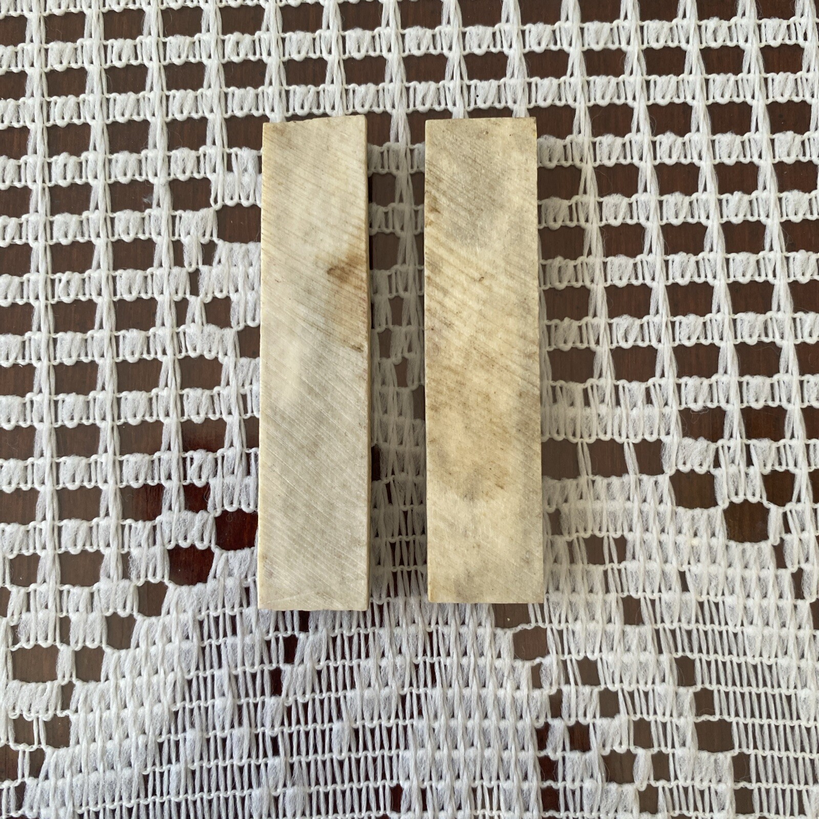 Genuine Stag Antler Small Fixed/Pocket Knife Scales 2 1/4” x 1/2" Matched pair