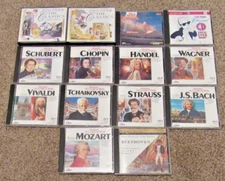 Masters of Classical Music: Chopin Mozart Strauss Bach Vivaldi Schubert CD LOT