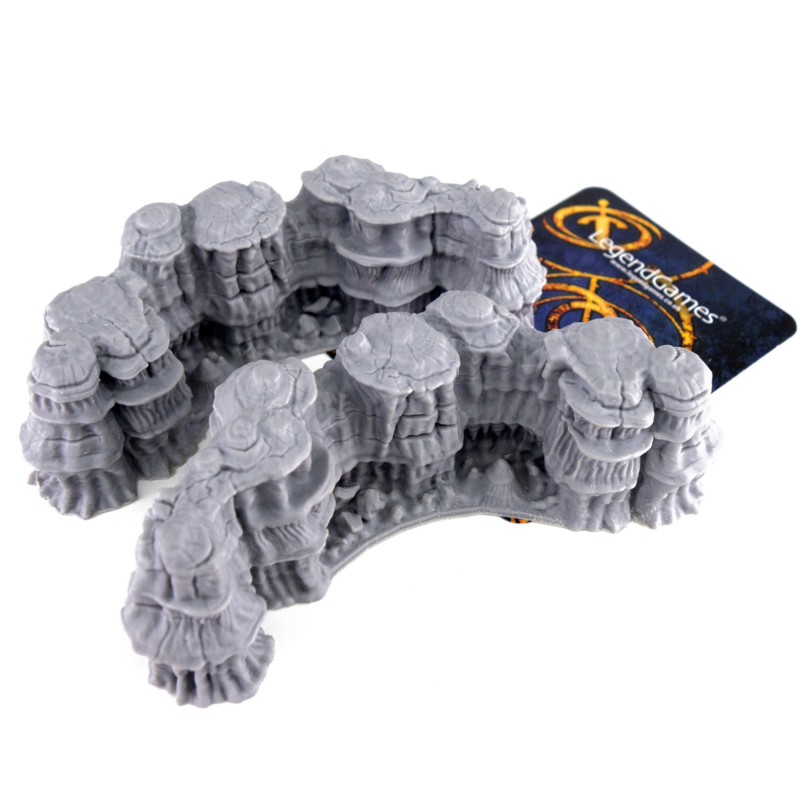 RPG Resin Scenery - Cavern Curved Walls x2 - Dungeon gaming terrain