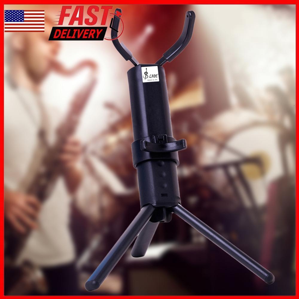 Foldable Portable Alto Sax Stand Anti-Slip Saxophone Tripod Holder Chain Lock