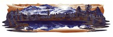 1 Rv Trailer North Trail Mountain Scene Decal Graphic-725-2