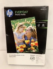 NEW HP Everyday 50 Sheet Photo Paper Semi-Gloss Photo Paper 4"x6" WOD01