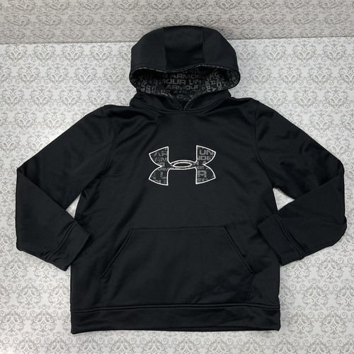 Under Armour Black Training Hooded Pullover Sweatshirt Youth Size XL Sport