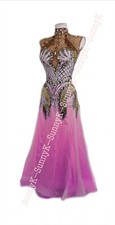 Handmade Dance Dress/Standard Ballroom Competition smooth Waltz Tango Costume