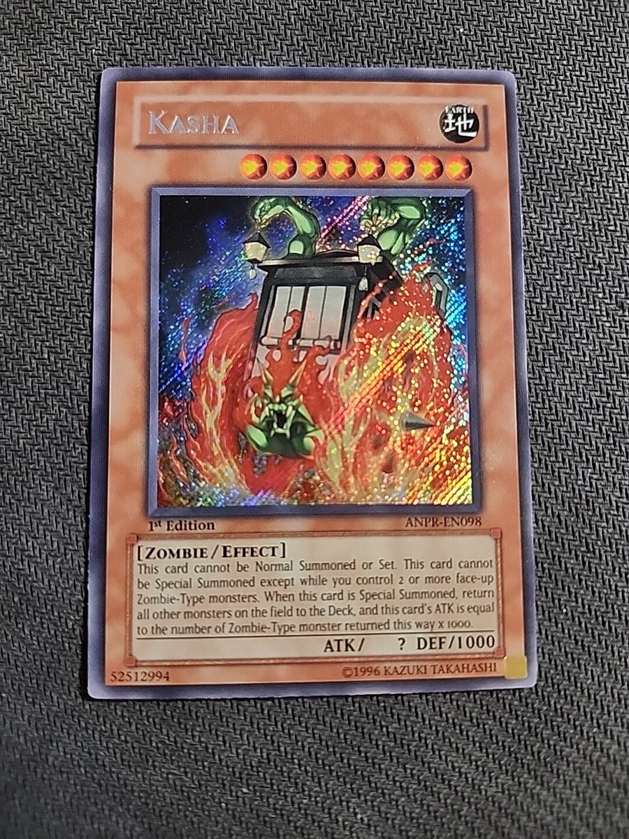 kasha yugioh card LCGX Ultra Rare may be 1st or Unlimited Edition Kasha (Secret Rare) Ancient