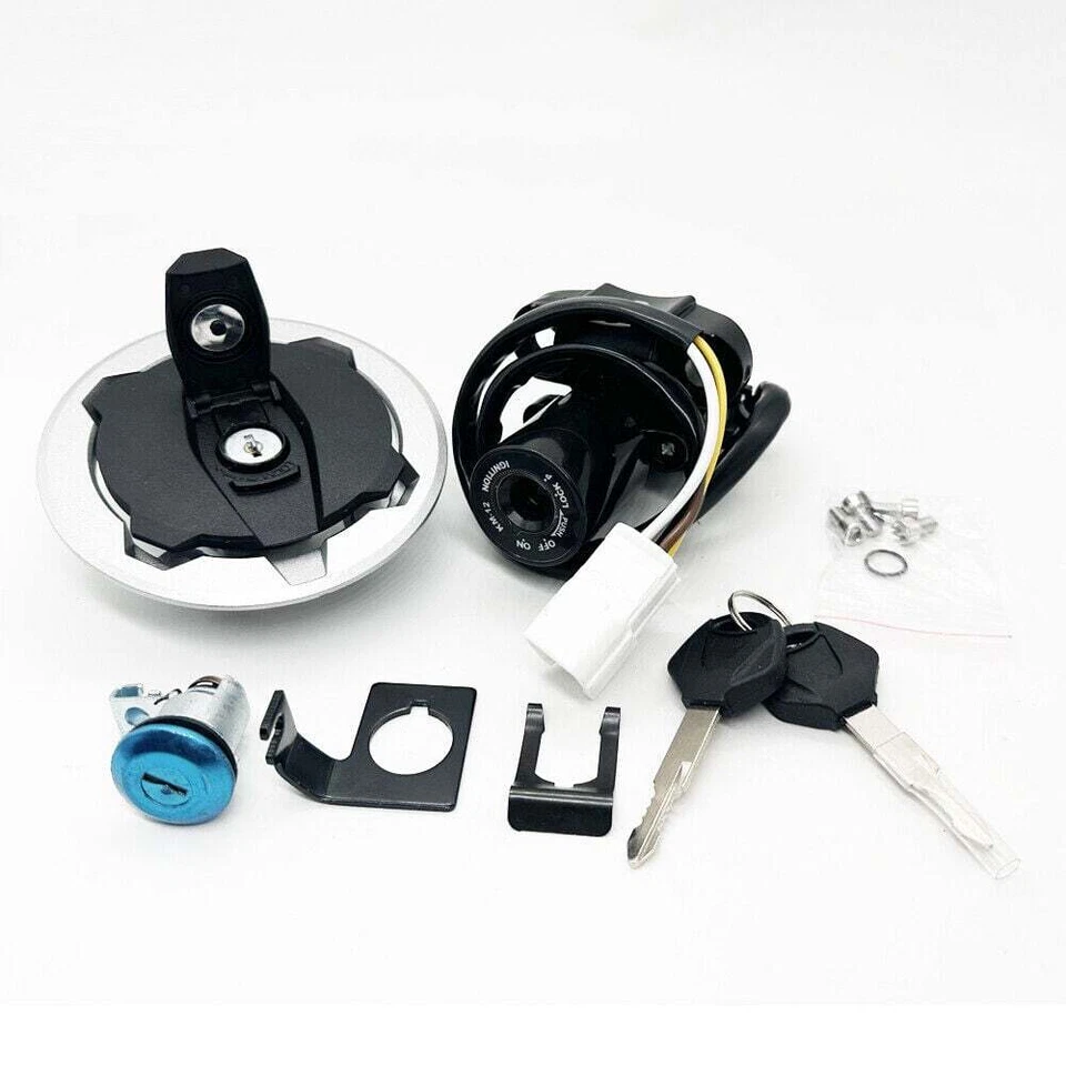 Conjunto de trava Igntiton Swtich tampa do tanque de combustível gasolina para 17-2024 Kawasaki Ninja 650/Z650 - Imagem 3 de 4