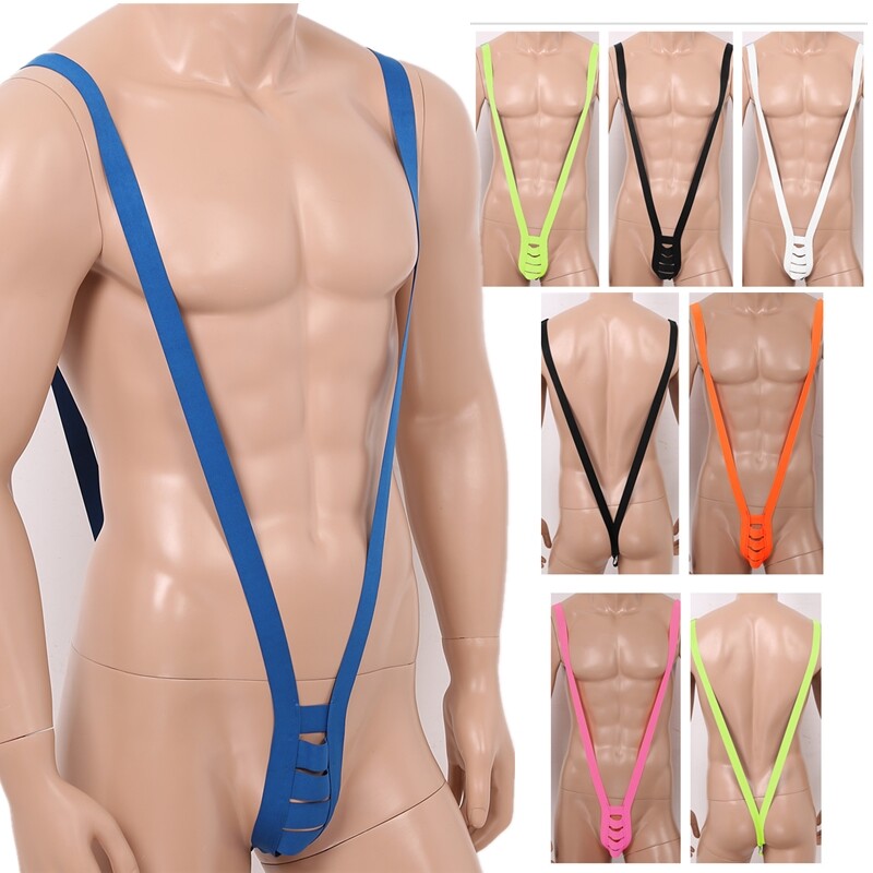 Body String Homme Transparent - 90% Polyester 10% élasthanne - Style Clubwear, Sport - Taille M à XXL