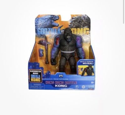 Playmates Monsterverse Godzilla vs Kong 6'' Hong Kong Battle Kong With Axe New