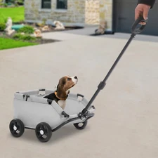 Dog Stroller, Folding Dog Cart, Pet Stroller for Travelling Cart Freestanding