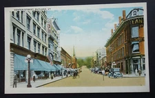 Center Street, Rutland VT postcard