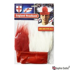 England St Georges Headband Supporters Dress Up Hair Support PartyP9006