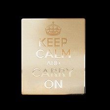 Keep Calm And Carry On Metal Decal Sticker 24k Gold-plated Keep Calm And Carry On Metal Decal Sticker 24k Gold-plated