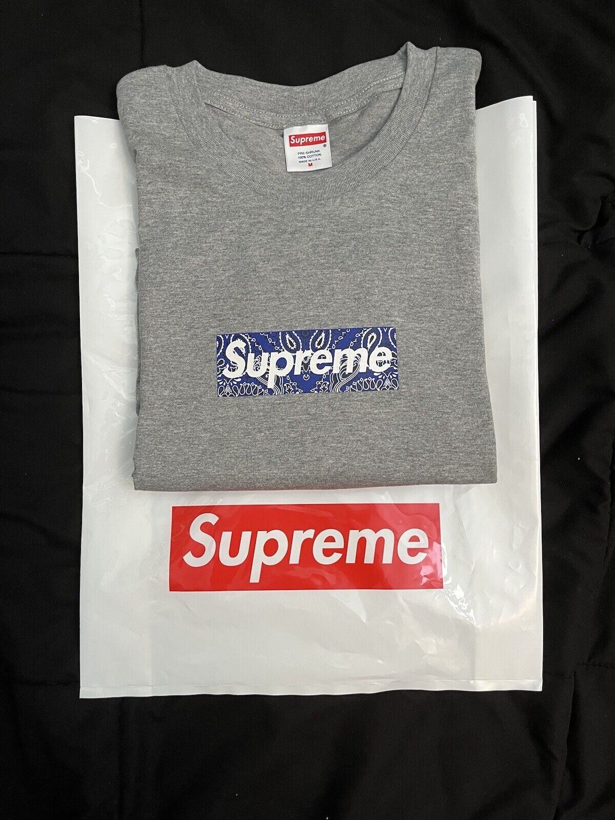 Mサイズ Bandana Box Logo Tee grey