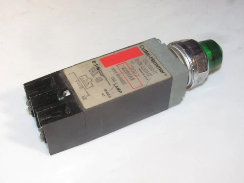 CUTLER HAMMER E29VA1 MINIATURE PILOT INDICATING LIGHT GREEN LENS 120V