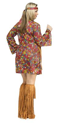 Peace Love Hippie 60s Adult Ladies Halloween Costume Plus Size