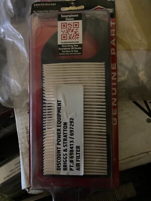 Briggs & Stratton Air Filter - Lot of 5 Pcs. - Pt.# 698413, 697292 | eBay